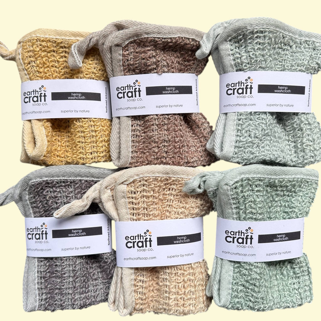 Hand-Dyed Hemp Exfoliating Washcloth
