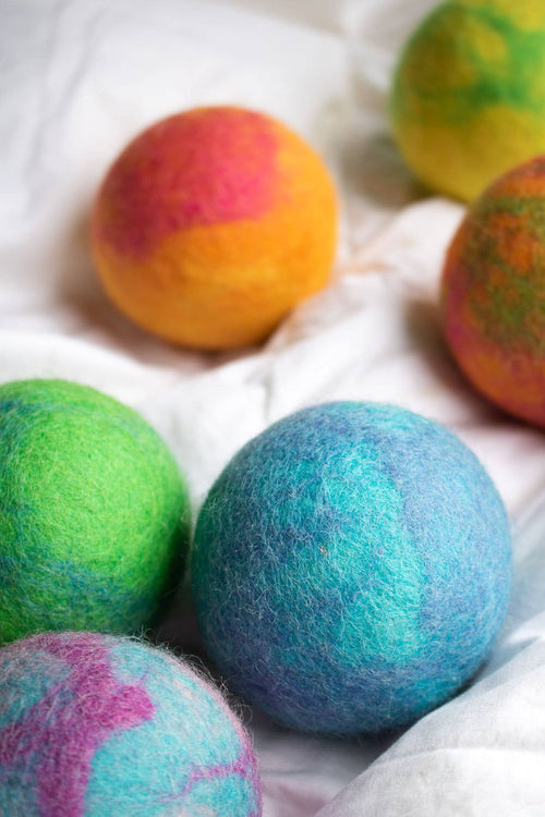 100% Wool Dryer "Galaxy Swirl" Balls – Set of 3