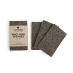Natural Felted Wool Dish Sponge – 3 Pack
