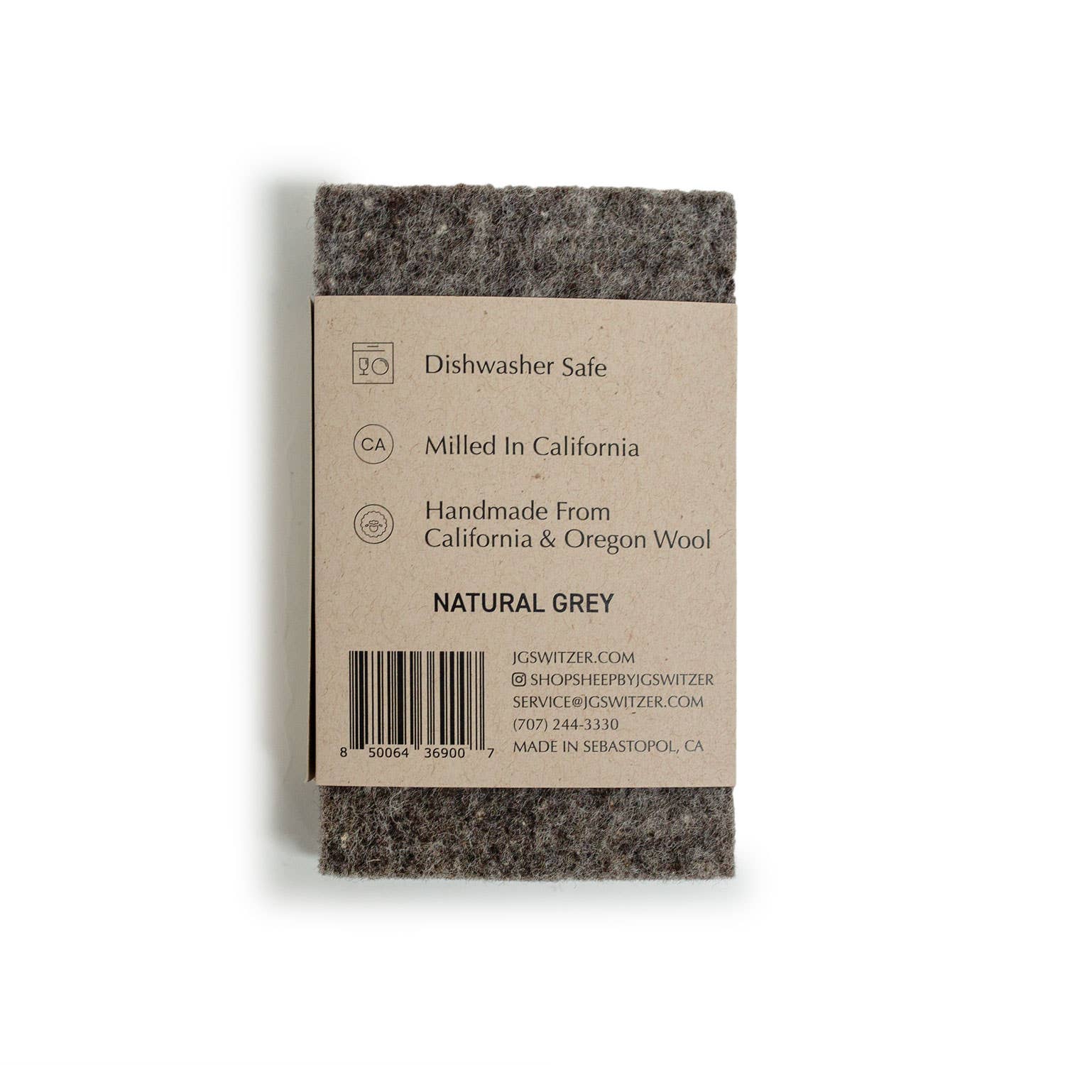 Natural Felted Wool Dish Sponge – 3 Pack