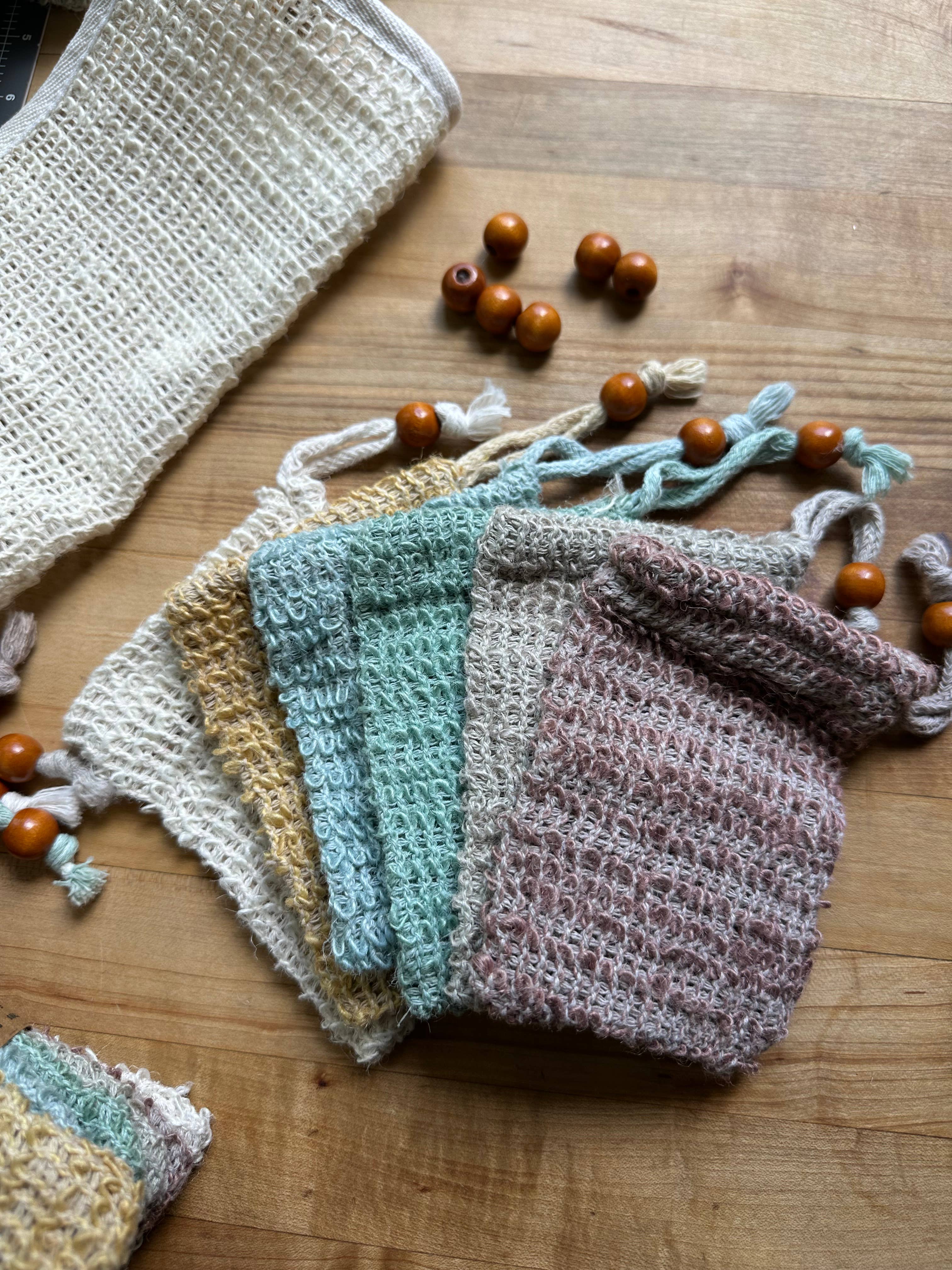 Hand-Crocheted Bamboo Soap Saver Bag