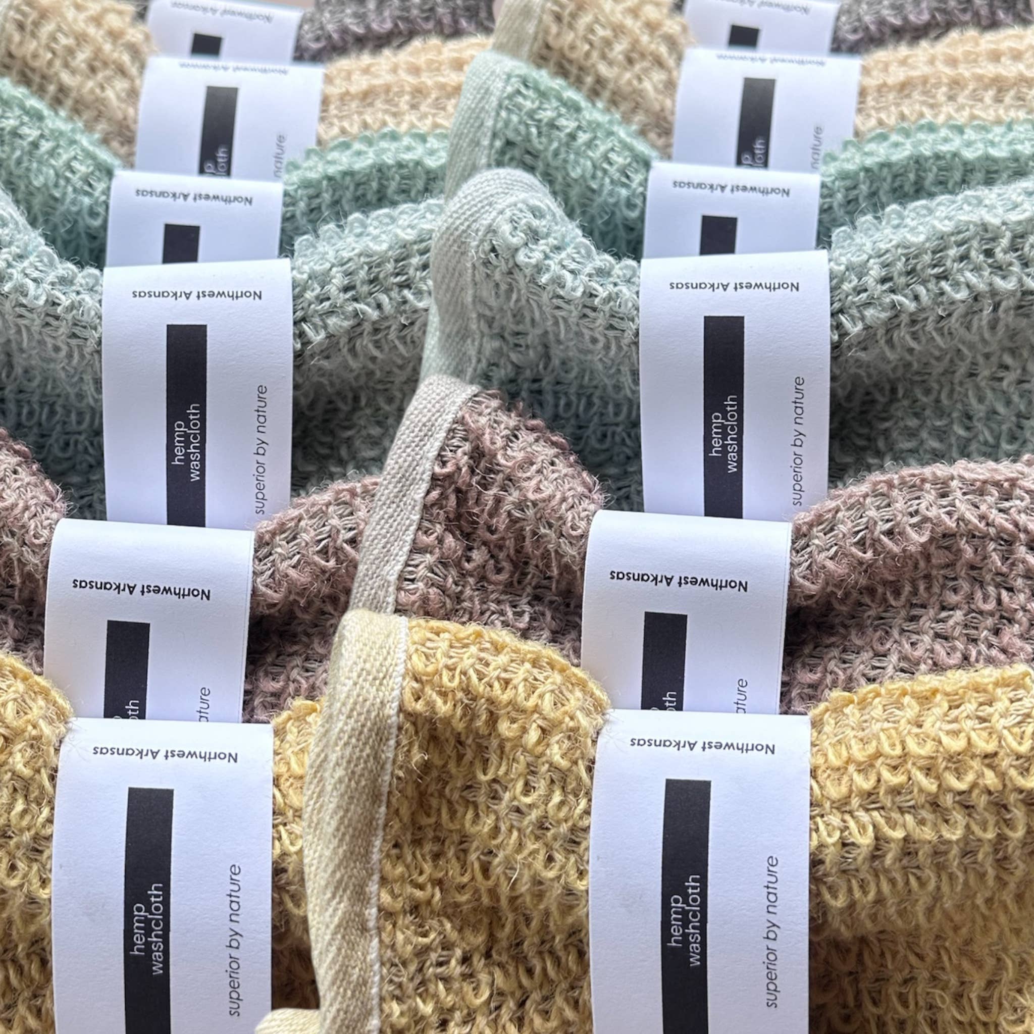 Hand-Dyed Hemp Exfoliating Washcloth
