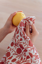 Pomegranate Organic Linen Tea Towel