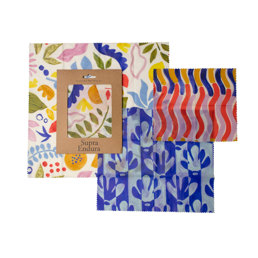 Backyard Garden Beeswax Wrap - Set of 3