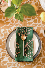 Organic Cotton Dinner Napkin - Set of 4 in Leah Leaf